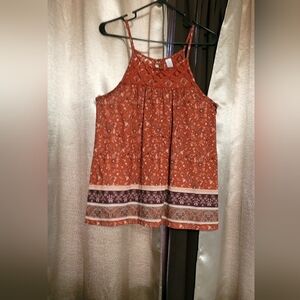 No Boundaries Orange and Purple Sleeveless Tank Top